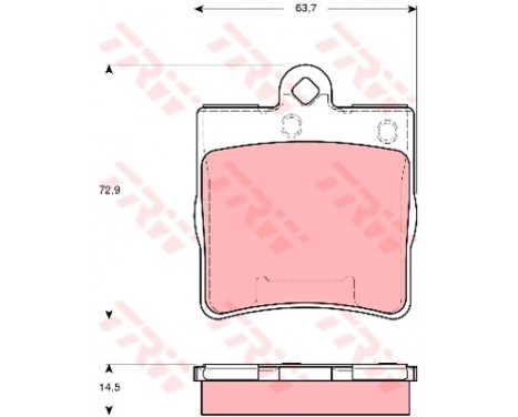 Kit de plaquettes de frein, frein à disque COTEC GDB1545 TRW