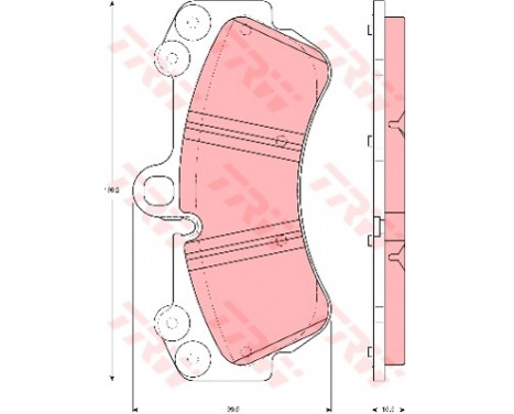 Kit de plaquettes de frein, frein à disque COTEC GDB1547 TRW