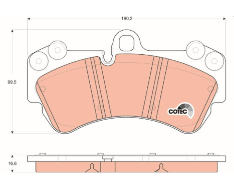 Kit de plaquettes de frein, frein à disque COTEC GDB1547 TRW, Image 2