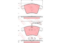 Kit de plaquettes de frein, frein à disque COTEC GDB1556 TRW