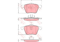 Kit de plaquettes de frein, frein à disque COTEC GDB1565 TRW