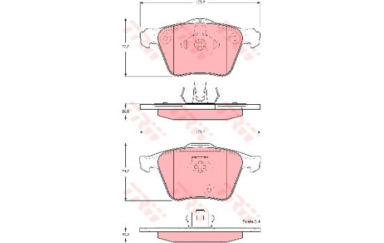 Kit de plaquettes de frein, frein à disque COTEC GDB1565 TRW