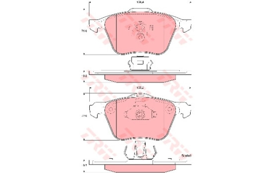 Kit de plaquettes de frein, frein à disque COTEC GDB1576 TRW