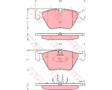 Kit de plaquettes de frein, frein à disque COTEC GDB1577 TRW