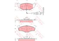 Kit de plaquettes de frein, frein à disque COTEC GDB1586 TRW