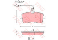 Kit de plaquettes de frein, frein à disque COTEC GDB1594 TRW