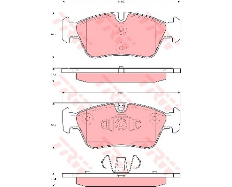 Kit de plaquettes de frein, frein à disque COTEC GDB1625 TRW