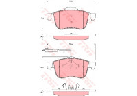 Kit de plaquettes de frein, frein à disque COTEC GDB1647 TRW
