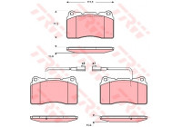 Kit de plaquettes de frein, frein à disque COTEC GDB1648 TRW