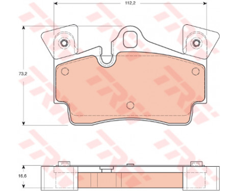 Kit de plaquettes de frein, frein à disque COTEC GDB1652 TRW