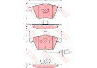 Kit de plaquettes de frein, frein à disque COTEC GDB1659 TRW