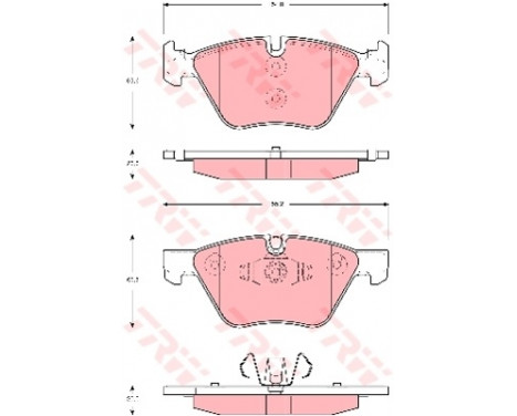 Kit de plaquettes de frein, frein à disque COTEC GDB1662 TRW