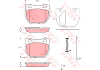 Kit de plaquettes de frein, frein à disque COTEC GDB1666 TRW