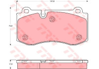 Kit de plaquettes de frein, frein à disque COTEC GDB1667 TRW