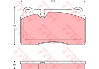 Kit de plaquettes de frein, frein à disque COTEC GDB1670 TRW