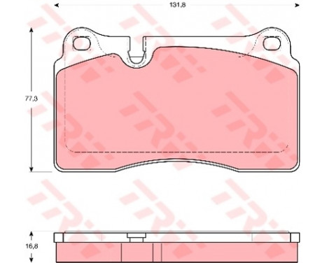 Kit de plaquettes de frein, frein à disque COTEC GDB1670 TRW