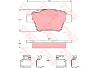 Kit de plaquettes de frein, frein à disque COTEC GDB1678 TRW