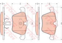Kit de plaquettes de frein, frein à disque COTEC GDB1684 TRW