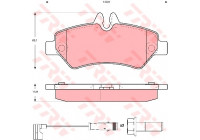 Kit de plaquettes de frein, frein à disque COTEC GDB1697 TRW