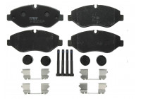 Kit de plaquettes de frein, frein à disque COTEC GDB1698 TRW