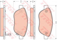Kit de plaquettes de frein, frein à disque COTEC GDB1701 TRW