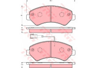 Kit de plaquettes de frein, frein à disque COTEC GDB1703 TRW