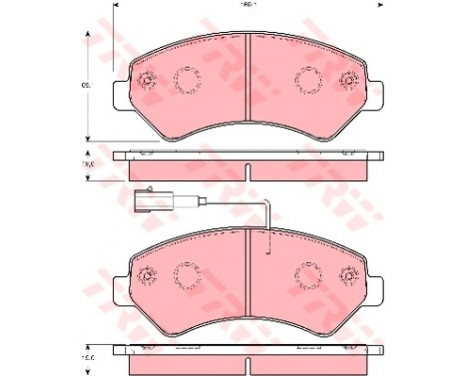 Kit de plaquettes de frein, frein à disque COTEC GDB1703 TRW