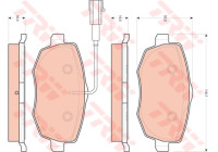 Kit de plaquettes de frein, frein à disque COTEC GDB1706 TRW