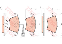 Kit de plaquettes de frein, frein à disque COTEC GDB1721 TRW