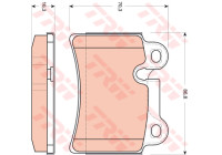 Kit de plaquettes de frein, frein à disque COTEC GDB1722 TRW