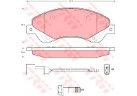 Kit de plaquettes de frein, frein à disque COTEC GDB1723 TRW