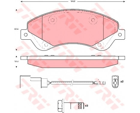 Kit de plaquettes de frein, frein à disque COTEC GDB1723 TRW