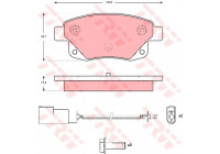 Kit de plaquettes de frein, frein à disque COTEC GDB1725 TRW