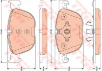 Kit de plaquettes de frein, frein à disque COTEC GDB1726 TRW