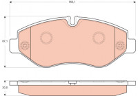 Kit de plaquettes de frein, frein à disque COTEC GDB1747 TRW