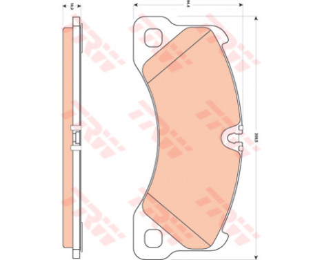 Kit de plaquettes de frein, frein à disque COTEC GDB1774 TRW