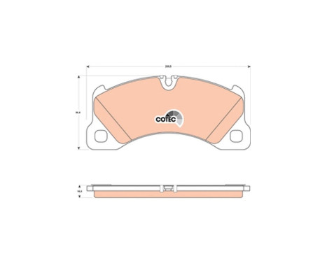 Kit de plaquettes de frein, frein à disque COTEC GDB1774 TRW, Image 2