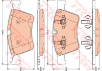 Kit de plaquettes de frein, frein à disque COTEC GDB1797 TRW