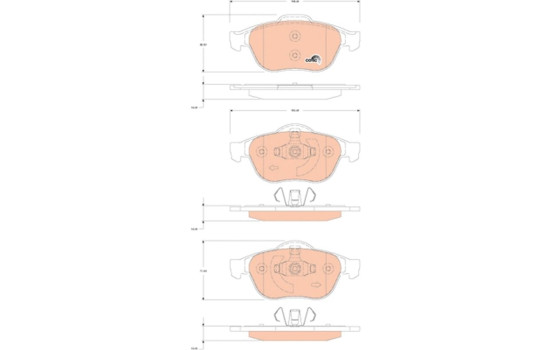 Kit de plaquettes de frein, frein à disque COTEC GDB1823 TRW, Image 2