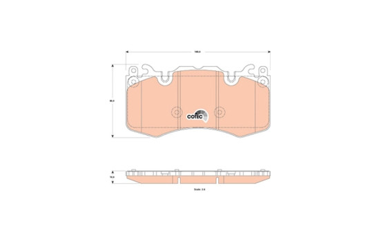 Kit de plaquettes de frein, frein à disque COTEC GDB1834 TRW, Image 2