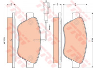 Kit de plaquettes de frein, frein à disque COTEC GDB1842 TRW