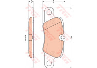 Kit de plaquettes de frein, frein à disque COTEC GDB1849 TRW