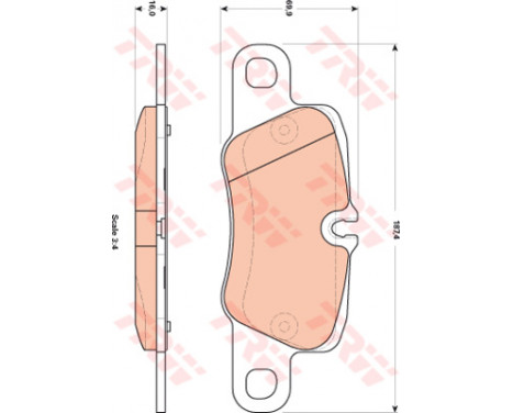 Kit de plaquettes de frein, frein à disque COTEC GDB1849 TRW