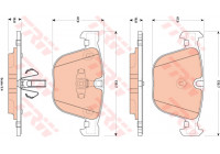 Kit de plaquettes de frein, frein à disque COTEC GDB1857 TRW