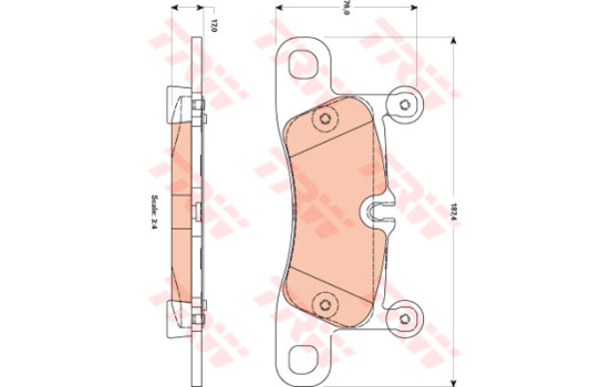Kit de plaquettes de frein, frein à disque COTEC GDB1875 TRW