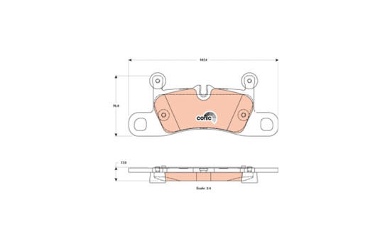 Kit de plaquettes de frein, frein à disque COTEC GDB1875 TRW, Image 2