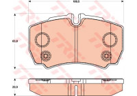 Kit de plaquettes de frein, frein à disque COTEC GDB1901 TRW