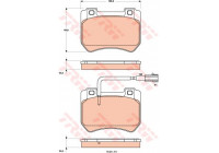 Kit de plaquettes de frein, frein à disque COTEC GDB1904 TRW