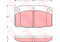 Kit de plaquettes de frein, frein à disque COTEC GDB199 TRW