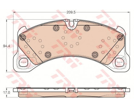 Kit de plaquettes de frein, frein à disque COTEC GDB2004 TRW